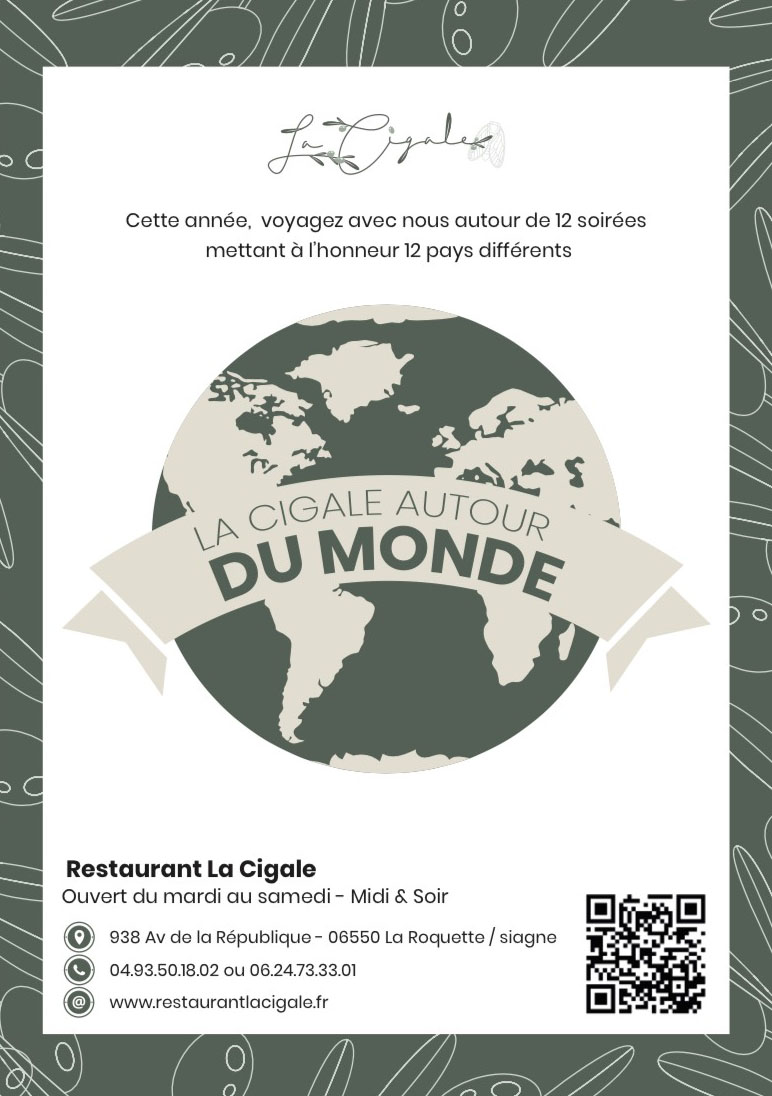 Evénements - La Cigale - Restaurant La Roquette sur Siagne